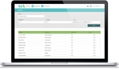 se range of on-screen reports is available for the purpose of planning, managing, and monitoring the work hours of employees.
</p>